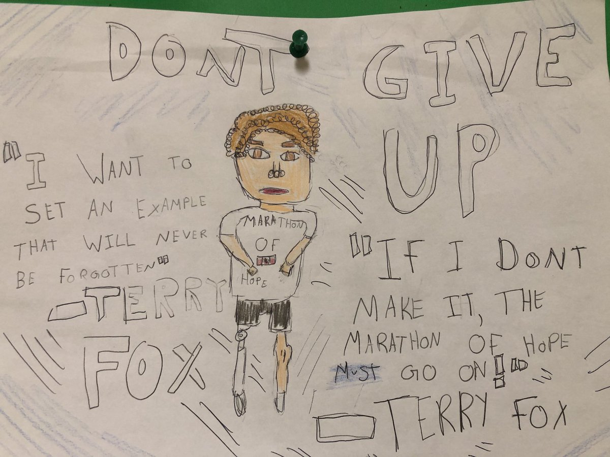 Thank you for the inspiring and motivational posters for Terry Fox, Lions!