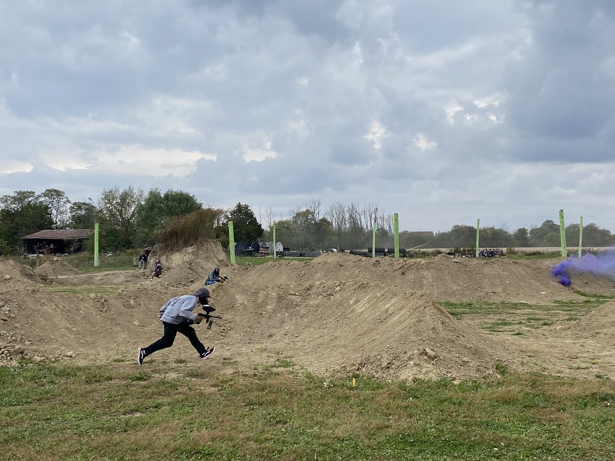Wow. What a day! Our guys COMPETED on the battlefield. We had some fantastic recruits on campus. And got one of the better team lifts in! 

Thank you <a href="/lvlupsports/">LVL UP Sports</a> for hosting our first ever team paintball event. #Mi22on #Family #1-0