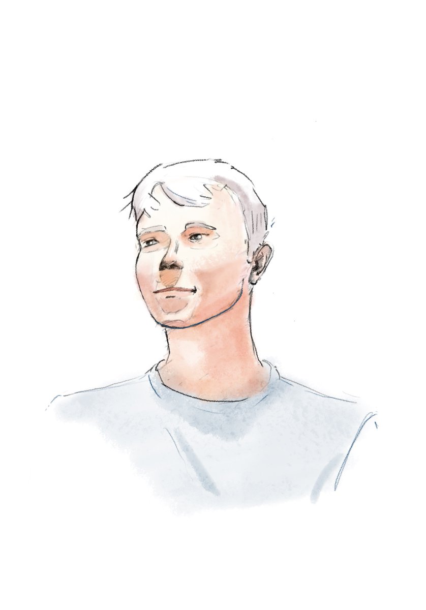 evanjconrad's tweet photo. @ghosttyped Yes, want me to do a portrait of you tho? Here’s a few I did for @HelenaMerk @The__Fong and @ali_wetrill 

(Been trying to learn to draw) https://t.co/1OAzEmwzeM