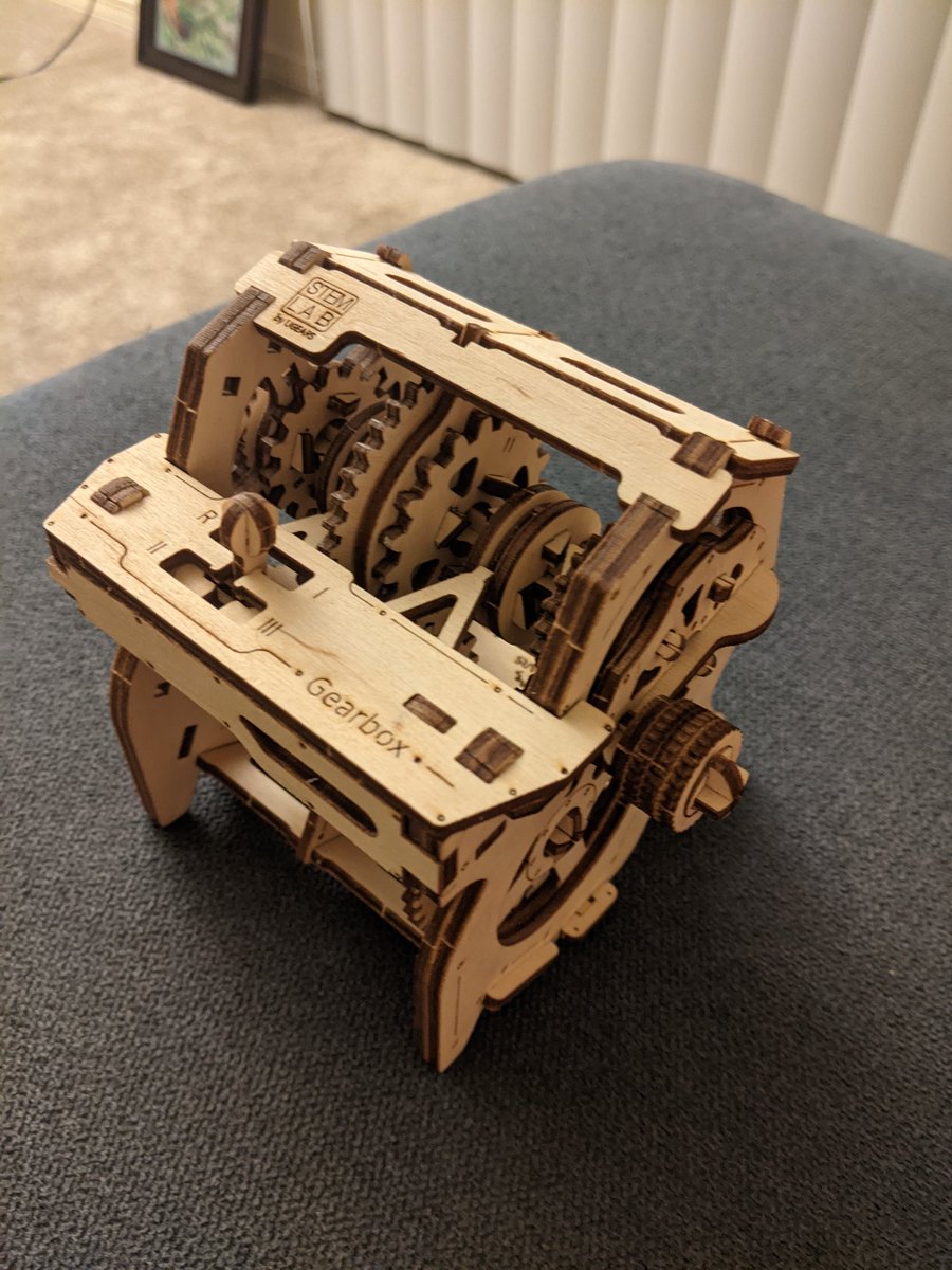 Built a manual gearbox from a fun kit. Wax is crucial, rubber bands are not. #foreverlearning