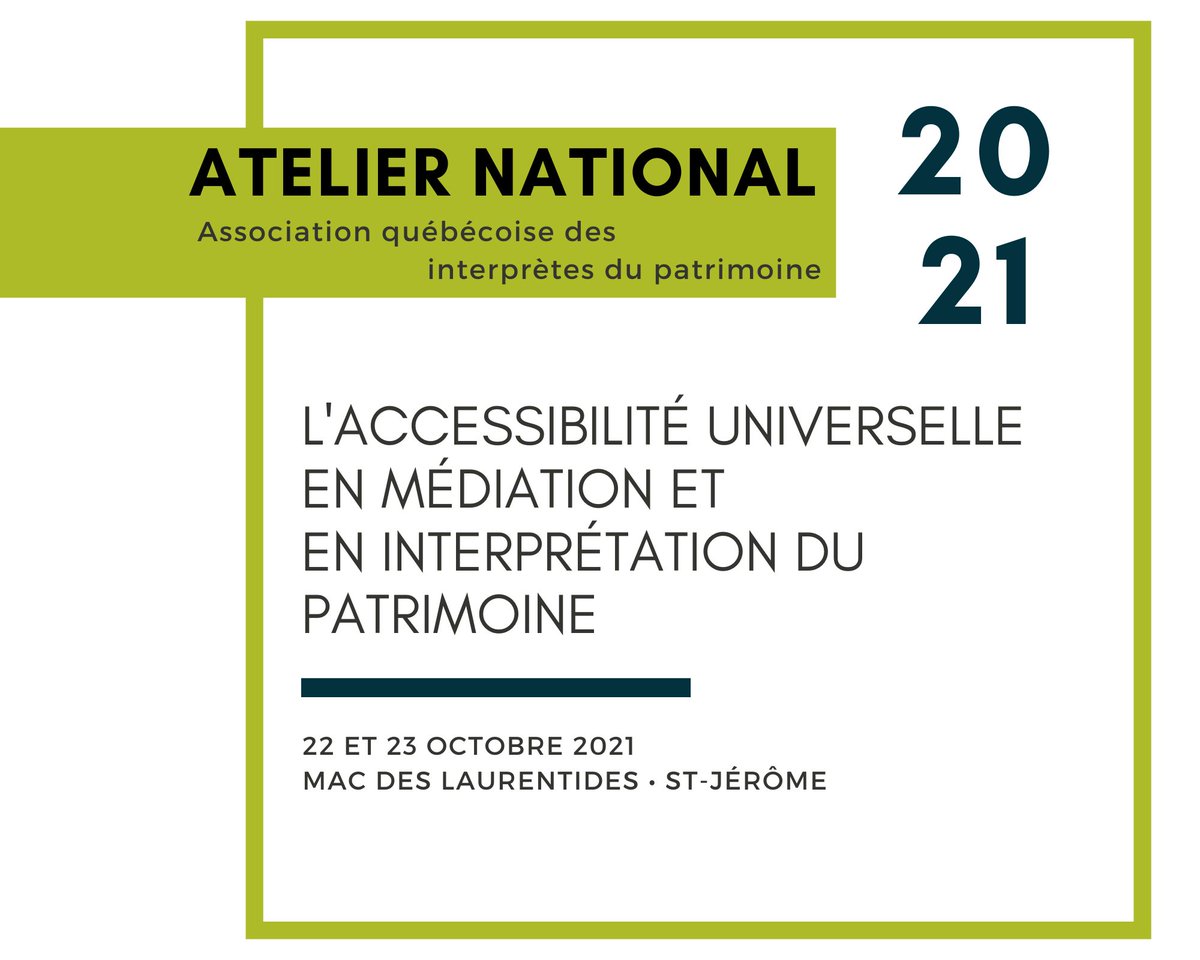 L'atelier national de l'AQIP aura lieu les 22 et 23 octobre 2021. Programme et détails d'inscription disponibles ici : aqip.ca/fr/actualites/…
