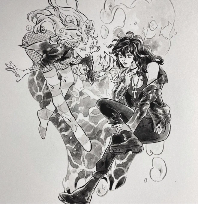 Death and Delirium from the Sandman commission 