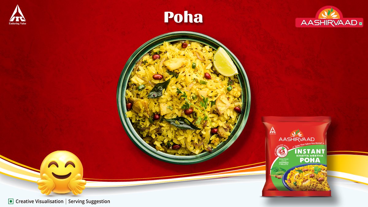 AashirvaadAtta's tweet photo. #Aashirvaad #ReadyToEatMeals #ReadyInMinutes #Poha #InstantMeals #ReadyToEat #InstantPoha https://t.co/DH84JSef9a