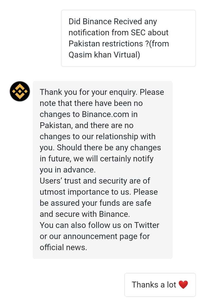 Maazcrypto's tweet photo. @ZakaWaqar @binance @SECPakistan @cz_binance 😁 https://t.co/LkYbT8fIlV