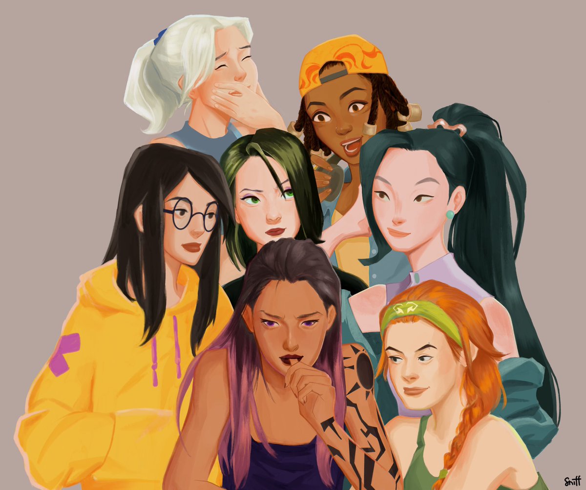 snifferny's tweet photo. I painted this in February and I have come to the conclusion that I’ll probably never “finish it” so I figured I’d post as is! This was around the time yoru came out so my head canon was the gang gathering for the agent reveal :-)

#valorant #valorantfanart #ValorantArt https://t.co/eCUa5LMXN0