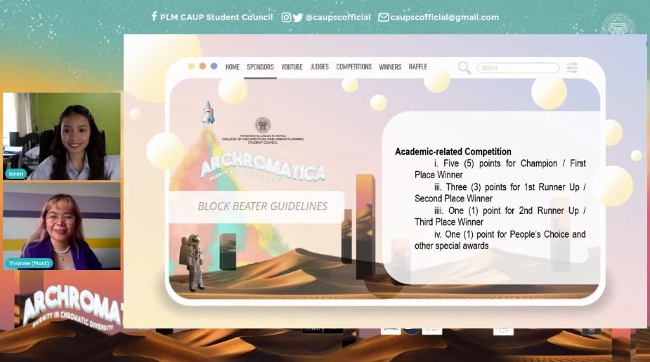 casbescofficial's tweet photo. HAPPENING NOW!
The explanation in detail about PLM CAUPโs ๐ฝ๐ก๐ค๐๐ ๐ฝ๐๐๐ฉ๐๐ง.
https://t.co/CeKhYqPjRD
#ARCHromatica2021
#CAUPGeneralAssembly2021
#LevelUpTheGame
#CAUPgrade https://t.co/en5AU6v636