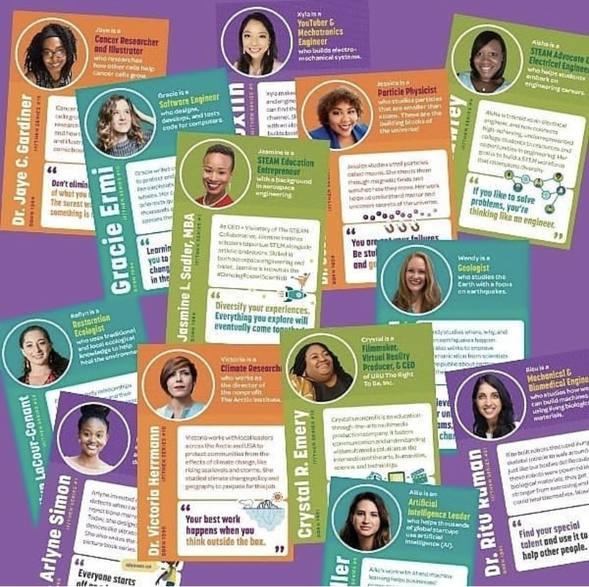 AishaKenya77's tweet photo. The cards are out!! Iโm a #STEMTradingCard STEMist featured in the IF/THEN Series!
Look Nyla got hers, get yours too! So happy to see Nyla holding my card being her role model, Representation Matters! @SciDelivered @IfThenSheCan https://t.co/KqQfgT14gv