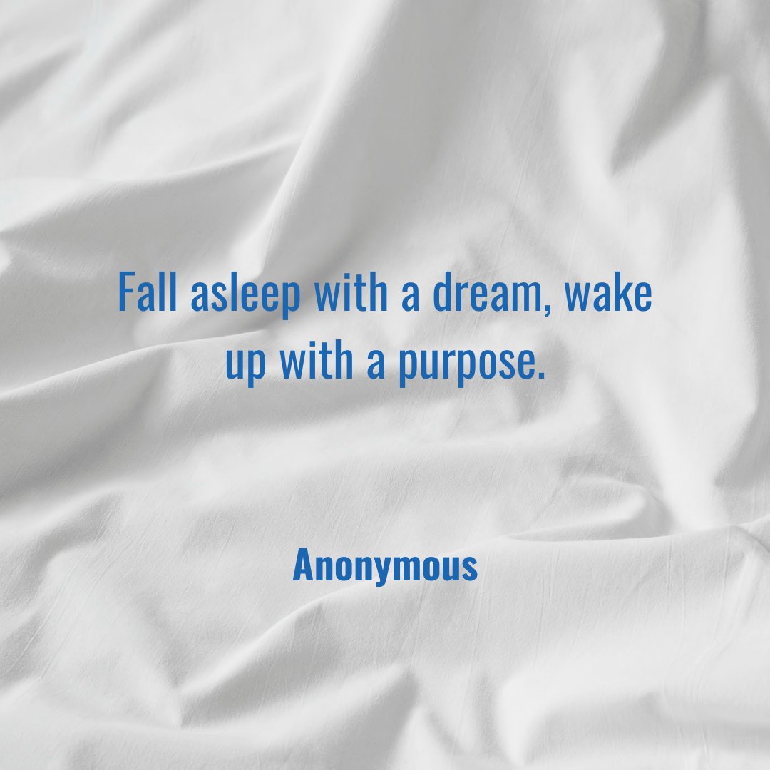 Fall asleep with a dream, wake up with a purpose. - Anonymous 

💤  💭  🧠  ✅