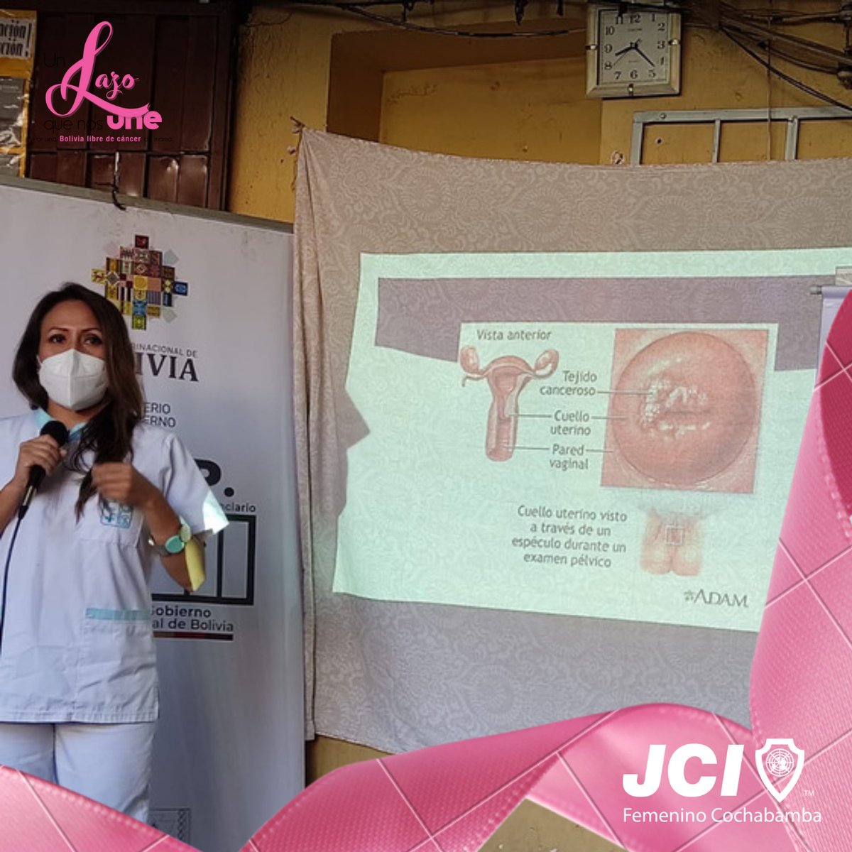 JCIBolivia2021's tweet photo. Los días viernes 8 y sábado 9 se llevaron a cabo las capacitaciones híbridas y presenciales en el recinto penitenciario de San Sebastián Mujeres, dentro el programa UN LAZO QUE NOS UNE

#UnLazoQueNosUne🎀
#PrevenirEsVivir ??
#JuntasContraElCáncerDeMama ??🏻
#CochaDeRosa🎀 https://t.co/ySP5dFZnwS