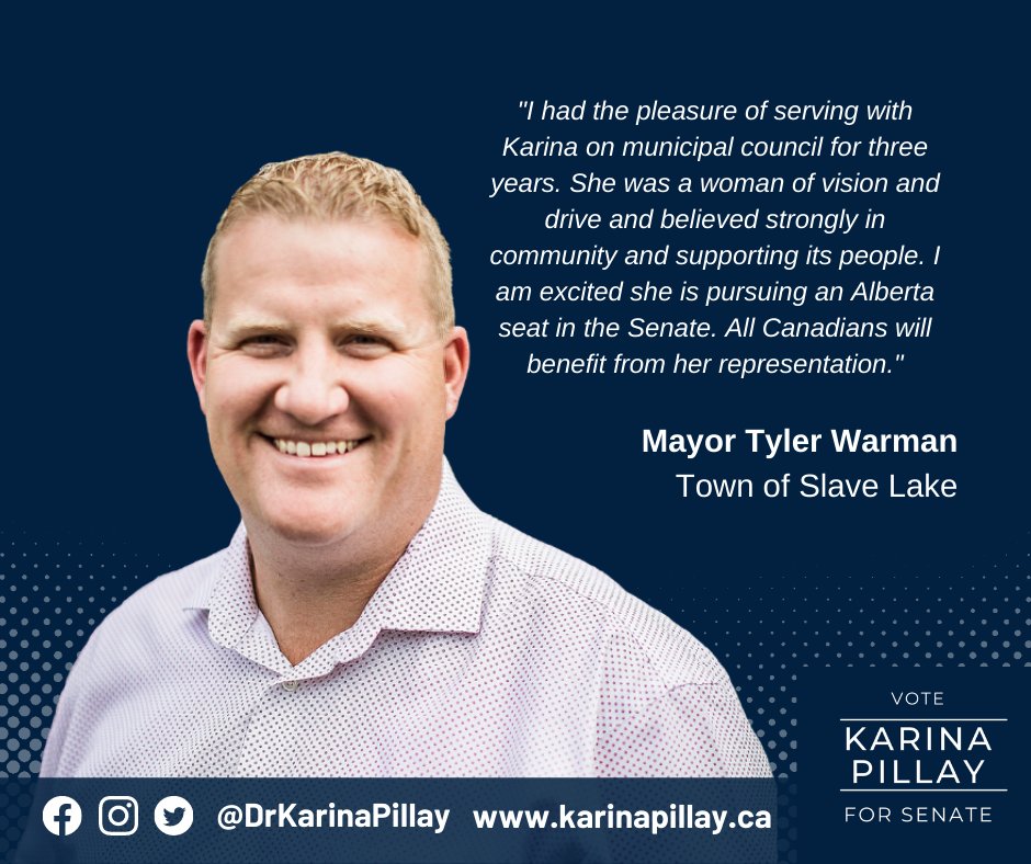 DrKarinaPillay's tweet photo. Thank you Mayor @WarmanTyler and Reeve Kerik. As a Senator I will use my "rugged and real" northern Alberta roots to be a strong advocate in Ottawa.
https://t.co/IsDEtJZfWE
#abpoli #ableg #absenate https://t.co/U9gSNthuRP
