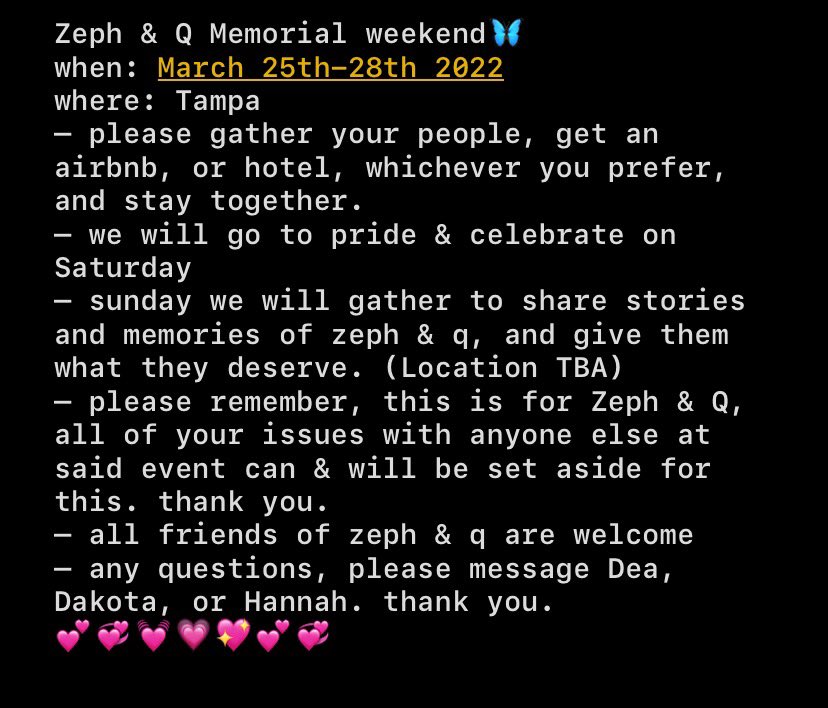 fullof_i_DEAs's tweet photo. Tampa Pride 2022 - celebrating their lives they way they would want🧡
Z&amp;QWorld4life🤘🏾 https://t.co/3pIlm1UVuz