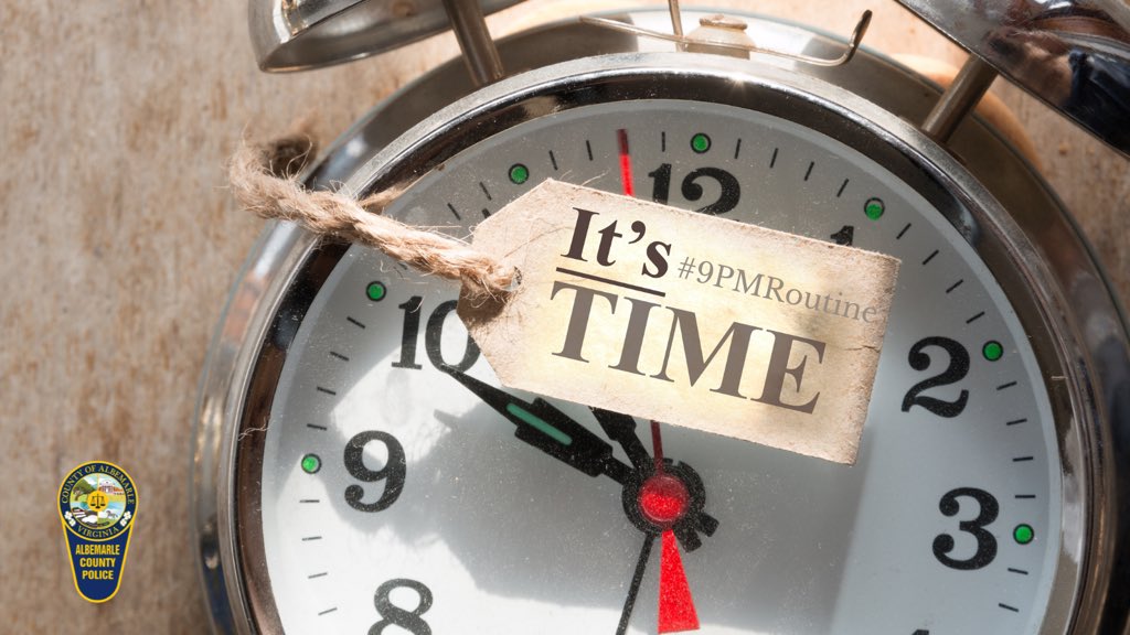 Make sure: 
👍Valuables are secured
👍Home and vehicles are locked
👍Outdoor lights are on
👍Garage door is down
👍Check on a neighbor
#GoodnightAlbemarle
#CrimePrevention
#9PMRoutine