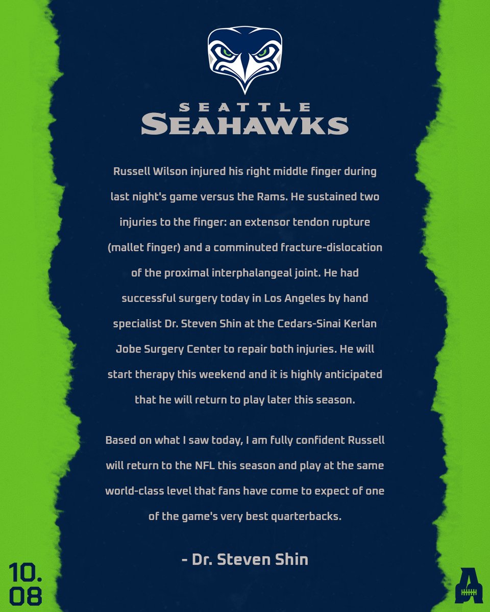 AS_SportsDesign's tweet photo. [ARTE]
Pronunciamento / Statement
Seattle Seahawks - NFL

Queria usar esse logo secundário de Seattle pra alguma coisa, então decidi fazer um template de pronunciamento do time - aproveitando o pronunciamento oficial da lesão do QB Russell Wilson.

E aí? #Seahawks https://t.co/dIrmmbGKxN