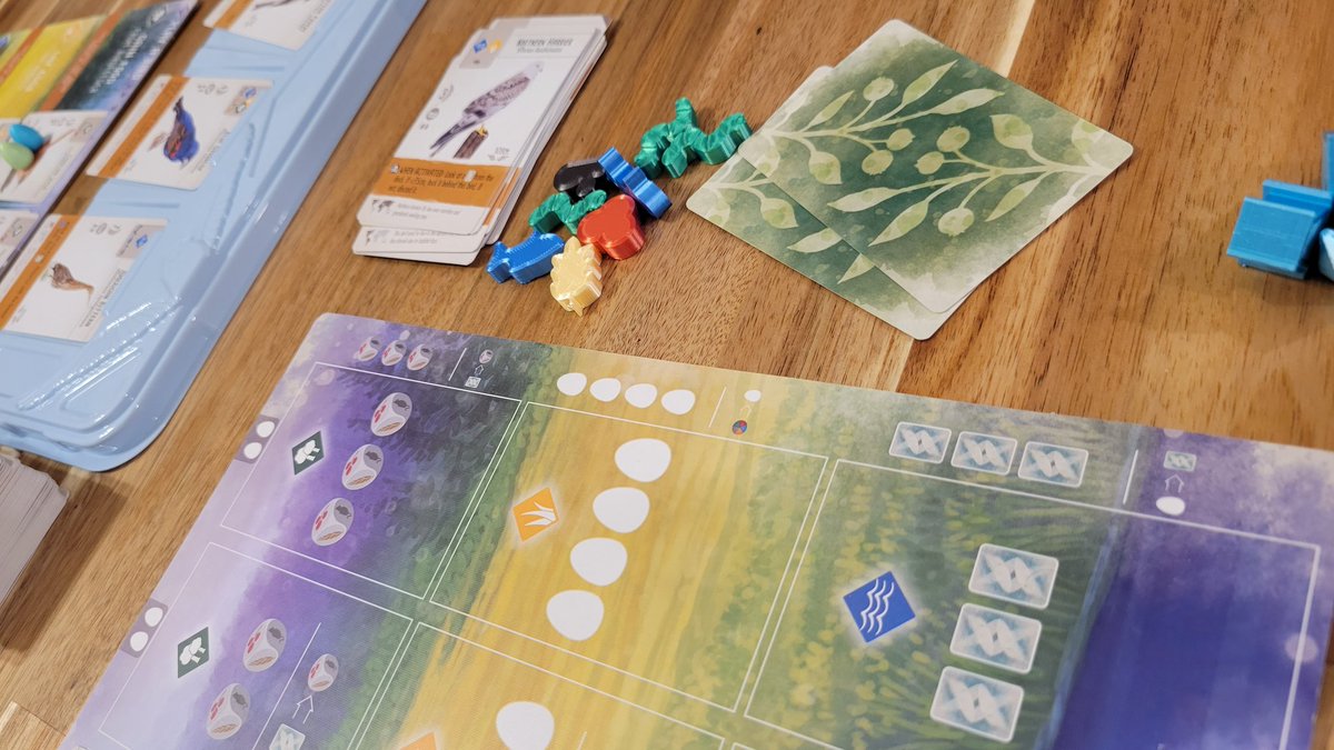 MeepleBits's tweet photo. Game night! Wingspan with my beautiful 3d printed upgraded pieces. 

#boardgames https://t.co/9UsD6twhle