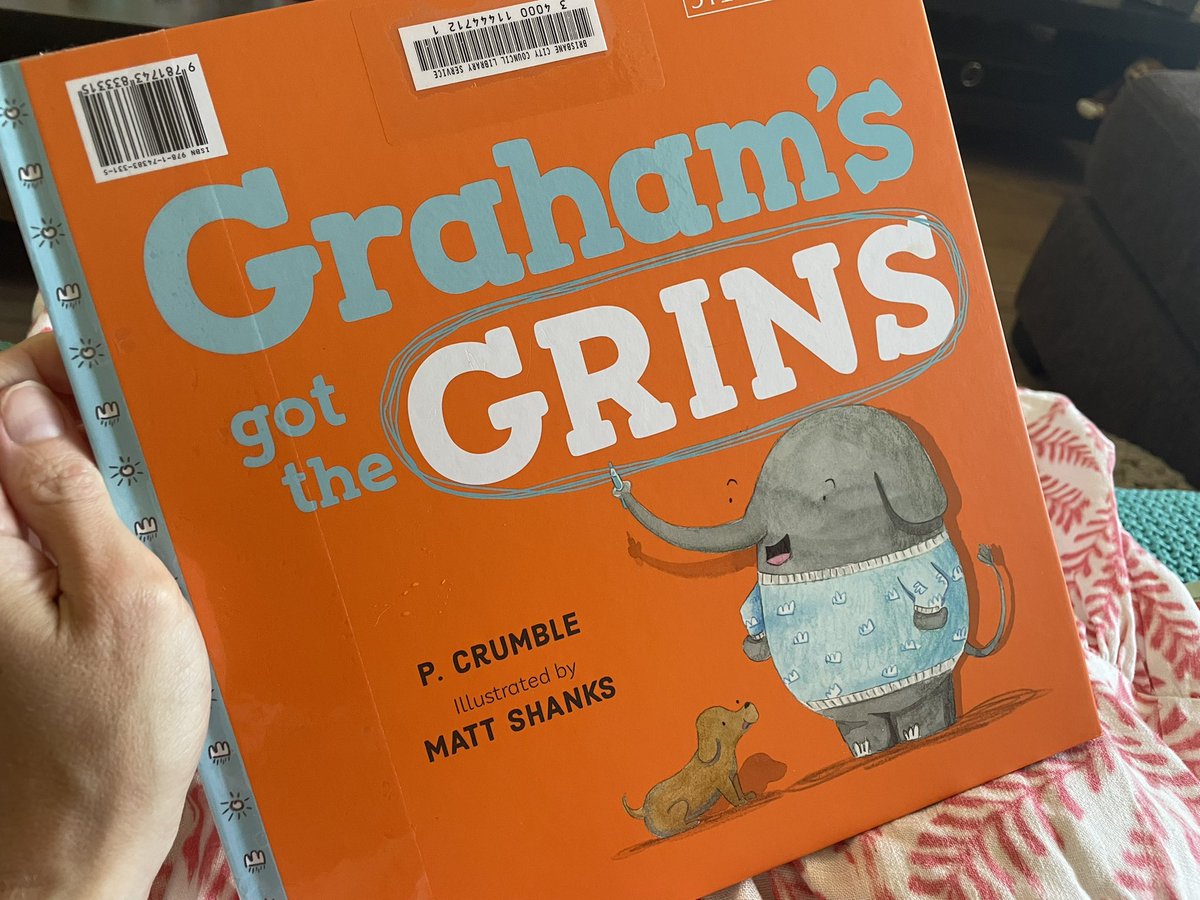 mybookburrow's tweet photo. I have a new favourite! Graham the elephant! Grinning or grumpy he is such a loveable character! If your favourite jumper has shrunk in the wash or there is no toilet paper left on the roll.. you can always change your day around ππ @mattshanks_ @ScholasticAUS #PCrumble https://t.co/Ml0X6sogRF