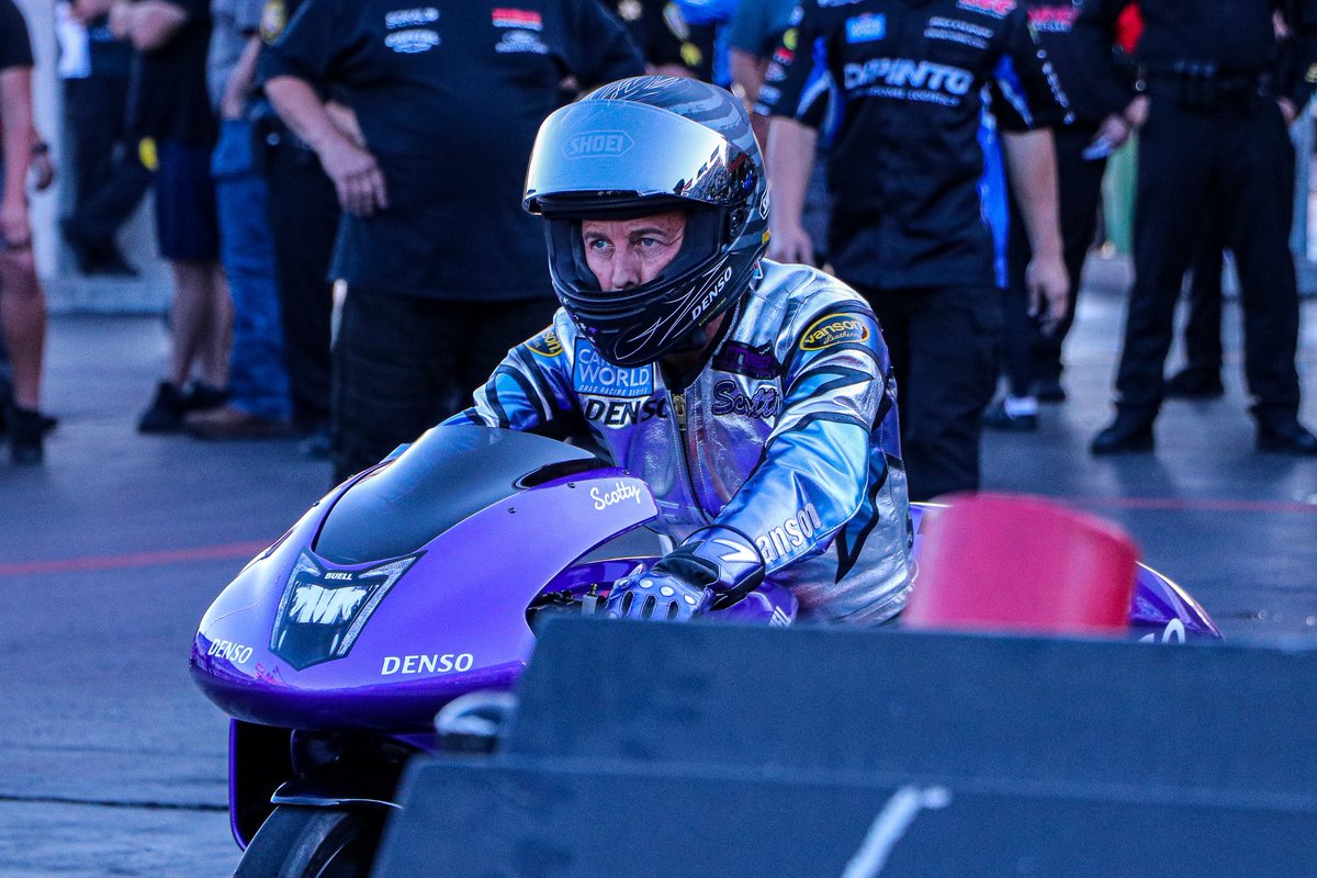 ScottPollacheck's tweet photo. Lookin' good from the No. 5 spot after Q1 with a 6.964, 194.58! Weather is calling for rain in the morning but hopefully we can get both sessions in tomorrow at the #ThunderValleyNats! 

📸: @srdrivenmedia 

#NHRA #NHRAPSM https://t.co/oc968iNM5v