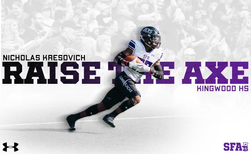 NKresovich's tweet photo. Thank you @SFA_Football for the awesome custom art! #AxeEm @CoachFaske @CoachCarthel https://t.co/bhQ0vdAiEP