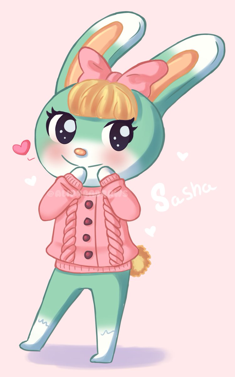 AlipacaDraws's tweet photo. The new bun is so cute. Definitely adding her to my game <3 #ACNH https://t.co/lkxaJraEPh