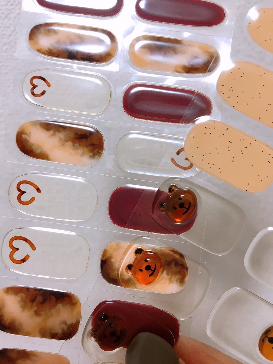 クッマ弟届いた🐻🐻🐻
思ってたよりクマ可愛くてクマーーーってなってる（語彙力）

ohora N Latte bear

#ohora #ohoraネイル