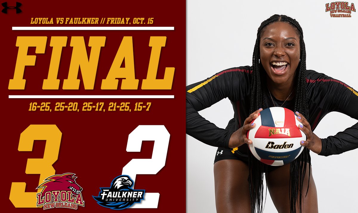 LoyolaWolfPack's tweet photo. That's six straight SSAC wins!

Simone Tyson records a new career-high in kills (20) and her eighth double-double of the season with 15 digs. 

#GeauxPack https://t.co/q6y1fa8ilV