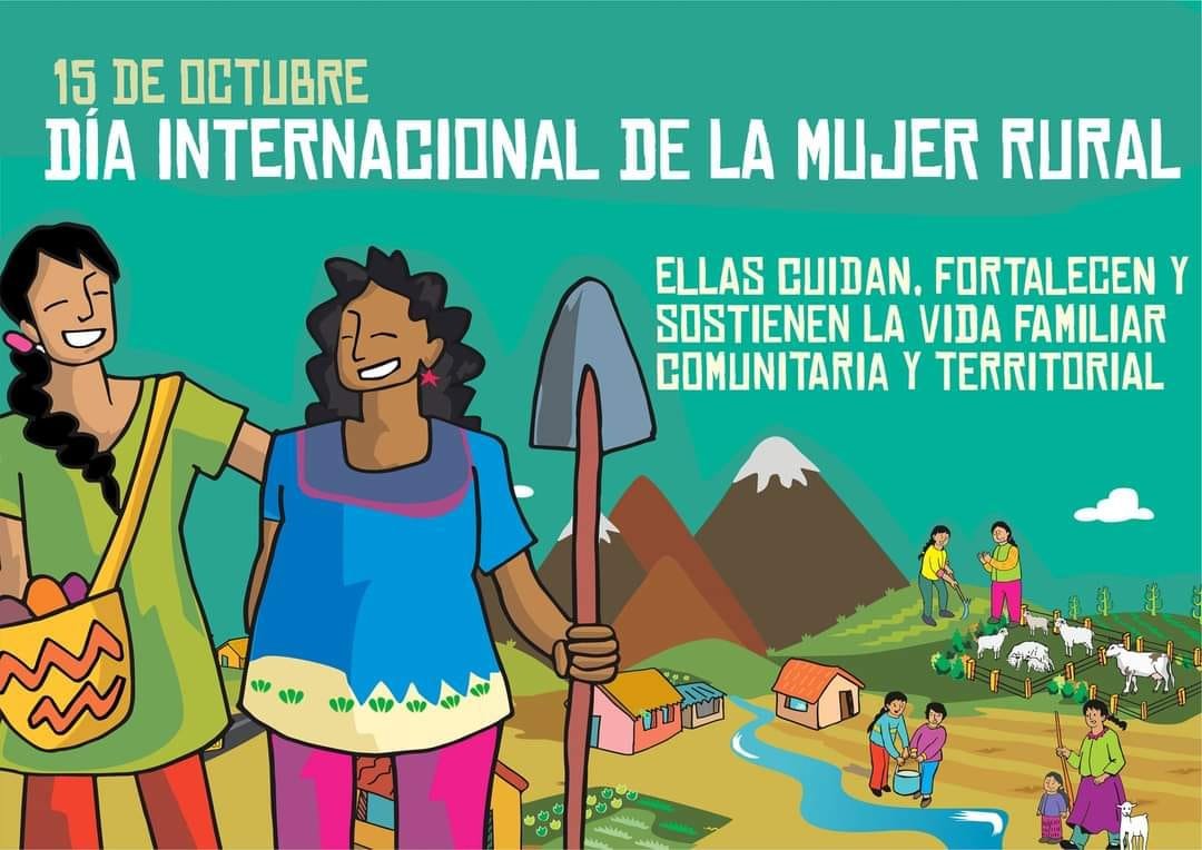 CVCPe's tweet image. #díainternacionalmujerrural
Valoremos las resistencias y el aporte de las mujeres rurales por la defensa de sus derechos y sus territorios.