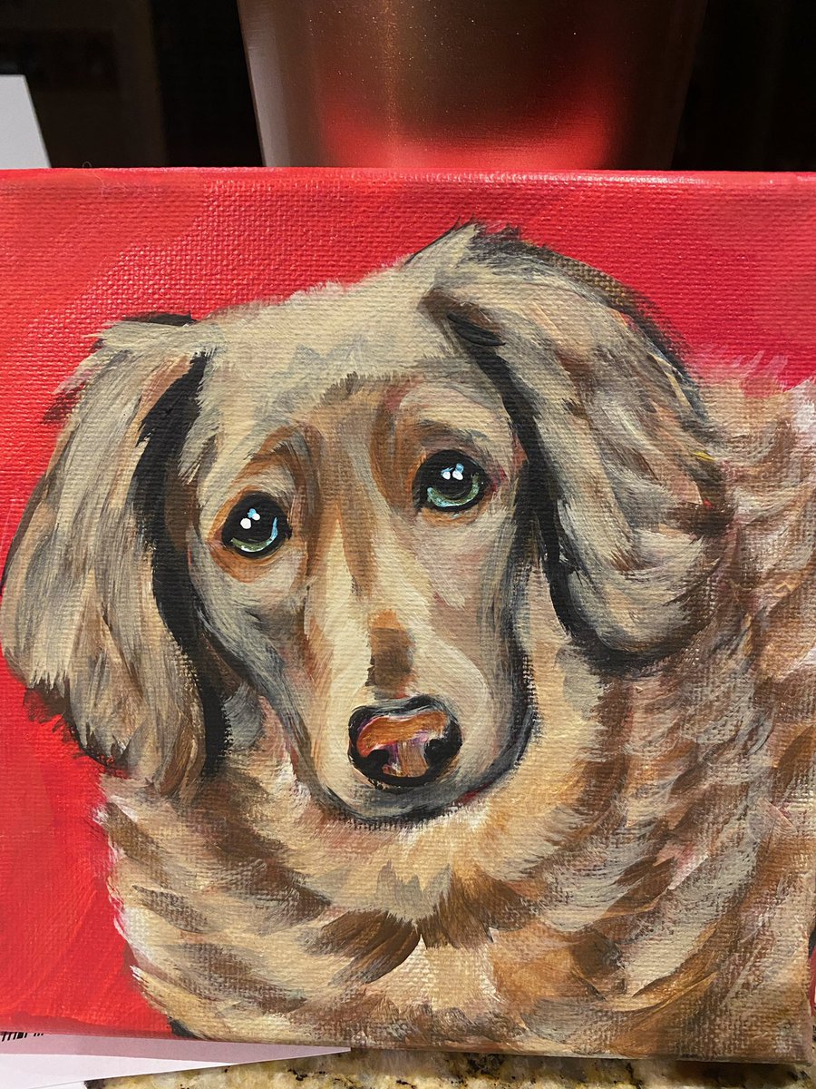 abby_ulmer's tweet photo. Chewy sent my mom this hand painted portrait of Finn 🥺🥺🥺 https://t.co/JGpuIV4FcN