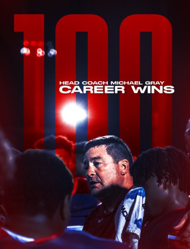 BearcatFB's tweet photo. Final Baldwyn 49 Potts Camp 13. Congrats Mikhael Gray on career win number 100. Thanks to @JohnSwinney15 for the graphic. https://t.co/mgjYQ6rik1