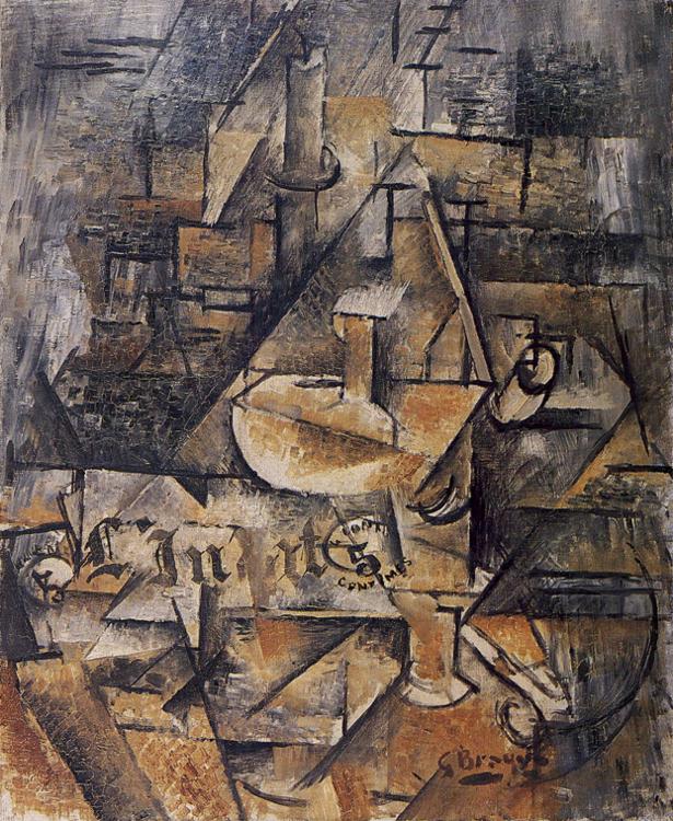 artistbraque's tweet photo. The Candlestick, 1911 #analyticalcubism #braque https://t.co/JrmPP0vTYJ