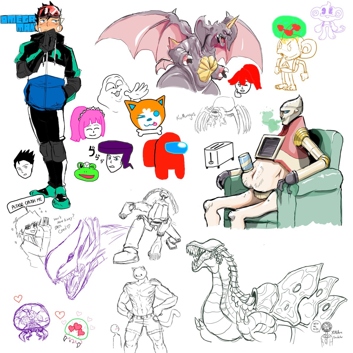 Tonight's Aggie stream with friends was so much fun! So many good art and shitposts were had tonight. 