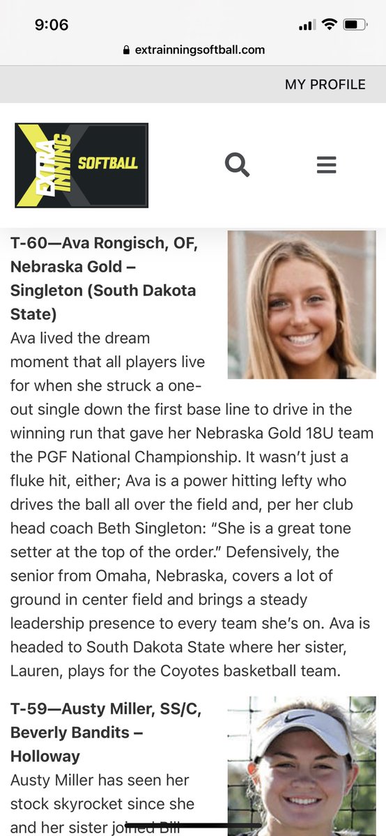 NebraskaGold's tweet photo. We 👀 you Ava! Keep being great on the field and as a teammate! Very much deserved! #GoldDNA #WorkersAlwaysWin #USDCommit https://t.co/Q4L8UOsNyz