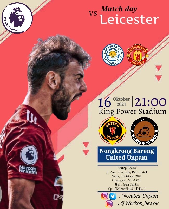 Jngan lupa nanti malem...
Info lebih lanjut kontak CP ya.. 
#LEIMUN 
#MUFC 
#awaydays 
#UnitedUnpamComeback