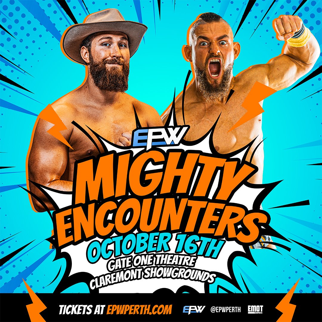 heythereemac's tweet photo. Tonight's the night @EPWPerth Mighty Encounters. After watching @bryandanielson vs @suzuki_D_minoru on @aew #AEWRampage I'm somehow even more fucking pumped for more pro wrestling. Get your tickets to join us tonight at https://t.co/fAKtsuDgbE
#EPWPerth #EPWMighty https://t.co/DUNkPyX0lT