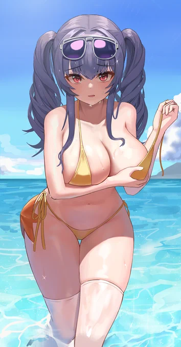#秋だけどまだ全然暑いので水着絵再掲してもいい 