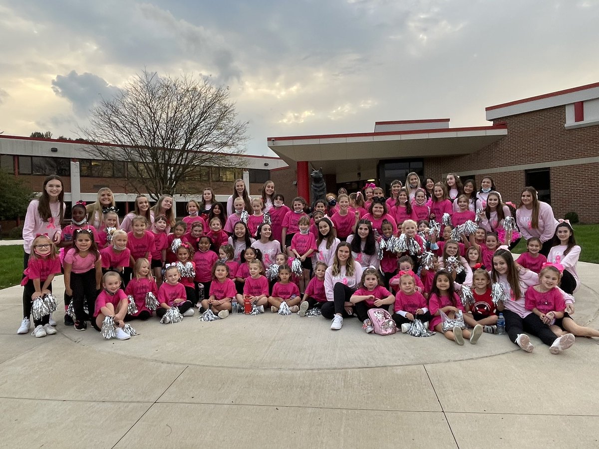 FoxChapelCheer's tweet photo. What a great turn out for our Little Foxes Cheer Camp!  Such a great group of kids with so much enthusiasm!  Let’s Go Foxes!! #cheerforacure #pinkout https://t.co/eJSRRfHY1j