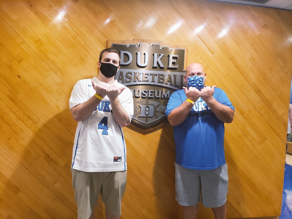ALawDuke's tweet photo. MAJOR shoutout to @Gdub92775 for having the extra tickets and meeting me for CTC tonight. Super cool guy. Had the pleasure to meet, talk, and sit with him and his sister tonight! Had a blast and it was great to be back in a packed Cameron Indoor 🤝😈 https://t.co/J0dxGp3Amp