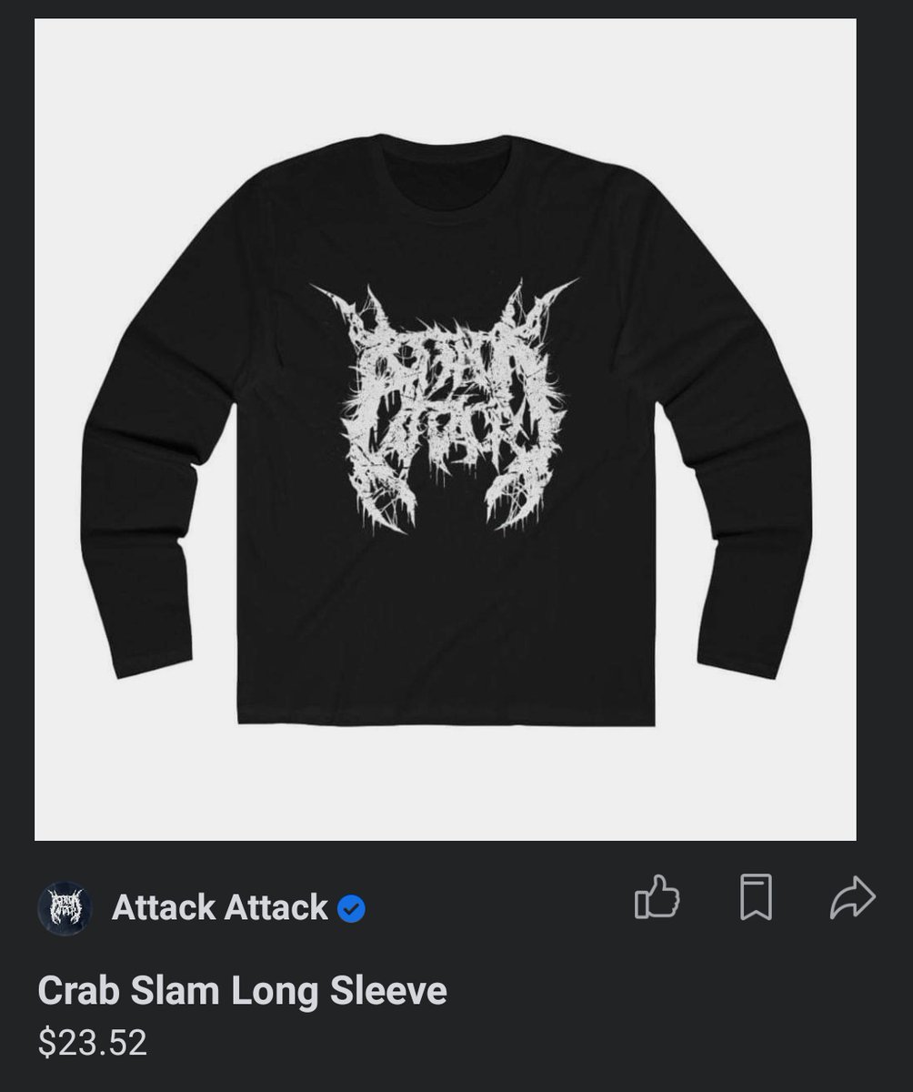 Attack Attack!の新作マーチのロゴがカニの形で天才🦀 