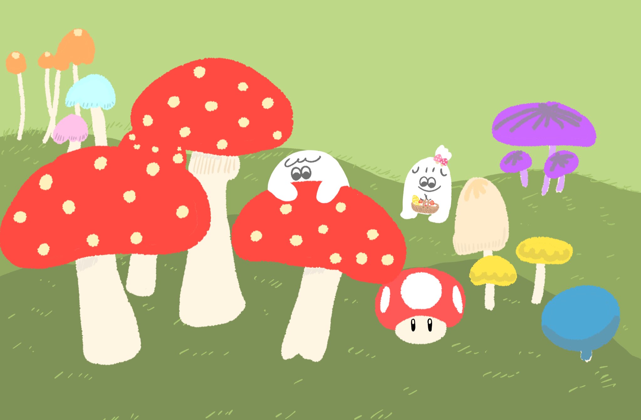 アンナとベンジャミン 10月15日 きのこの日 きのこの日 イラスト 今日は何の日シリーズ ゆるいイラスト きのこ イラスト好きな人と繋がりたい イラスト好きさんと繋がりたい きのこ狩り Illust T Co Qzhpql8xbq Twitter