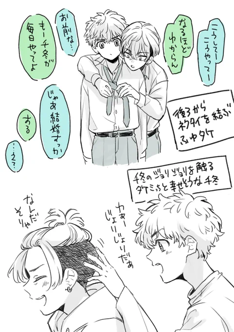 落書きネタ4。ネクタイとじょりじょりふゆタケ。 