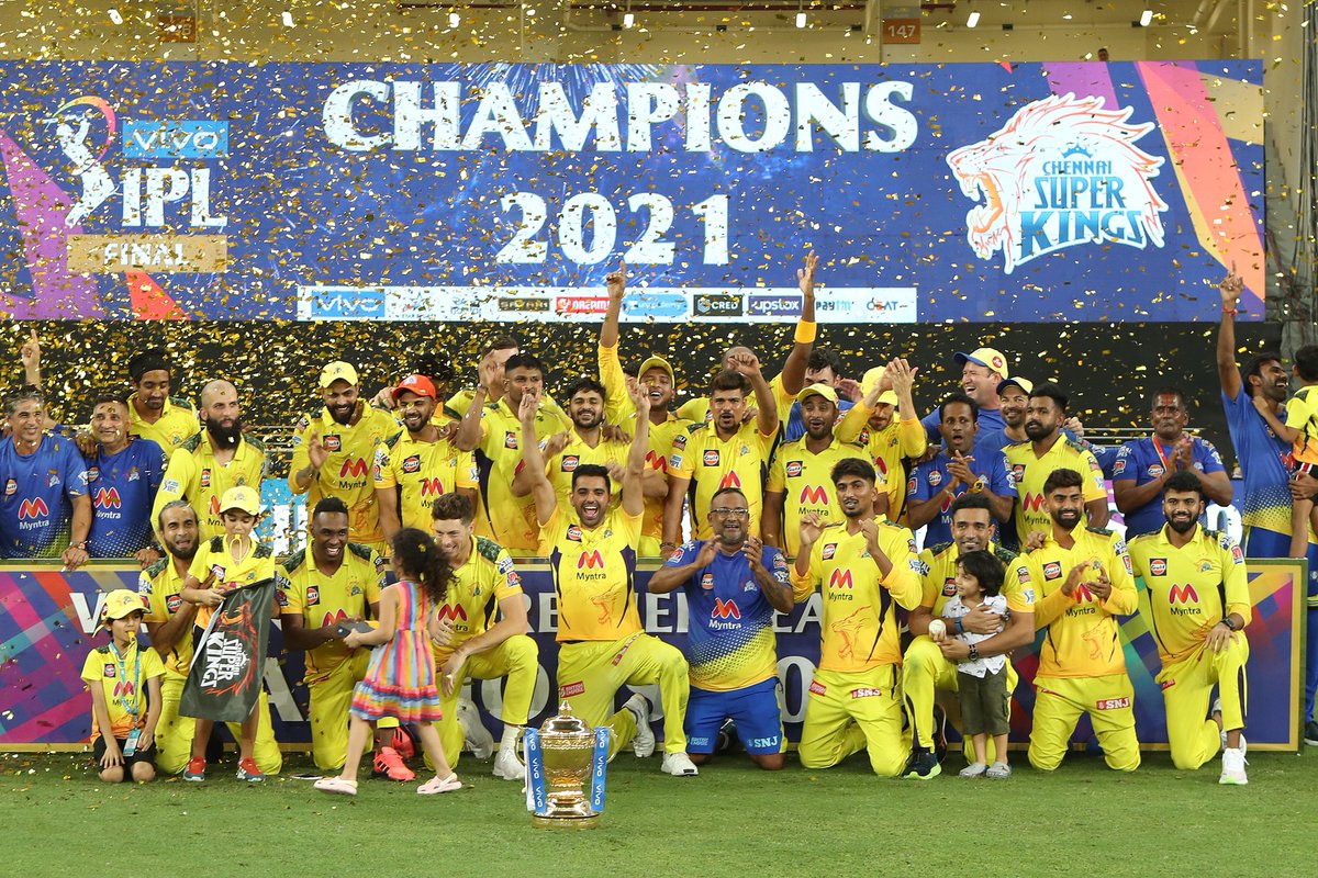 VivekThakurINC's tweet photo. โเคฎเคพเคนเฅโ hai to mumkin hai. Many congratulations to #ChennaiSuperKings on winning their #4thIPL title led by MSD. Brilliant team effort. #CSK
#IPL2021 #CSKvKKR https://t.co/JB7kaJxyGI