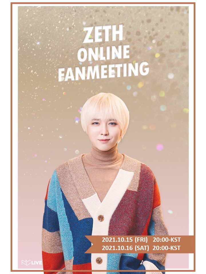 FCLIVE_official's tweet photo. 〈#ZETH ONLINE FANMEETING〉

🔶D-DAY🔶
📅10.16(SAT)20:00 
　🔗 https://t.co/Q2CcH1gV8Q

チケット発売中🎟👍🏻
今すぐチェックしてください！
沢山のご関心をお願いします😆
#TARGET #타겟 #제스 #ゼス #FCLIVE https://t.co/0zoznPFWl2