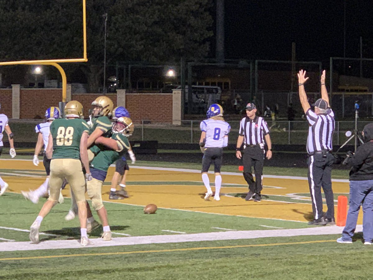 BeckmanCatholic's tweet photo. Blazers win, 41-7 and finish as District Champs with a perfect 8-0 season! On to postseason play. @iahsfb #WeAreBeckmanCatholic #BeABlazer #BlazerPride #seniornight #ek6 #districtchamps https://t.co/ylTzYoTcY7