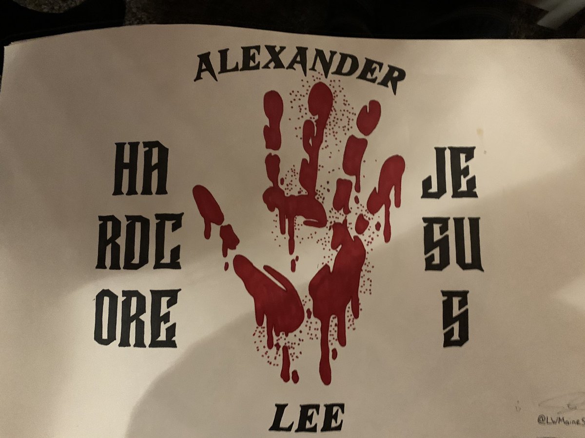 JShaw_GFSF's tweet photo. Been waiting to debut this one for @AlexanderLee207 #HardcoreJesus https://t.co/MClR2CXBGb
