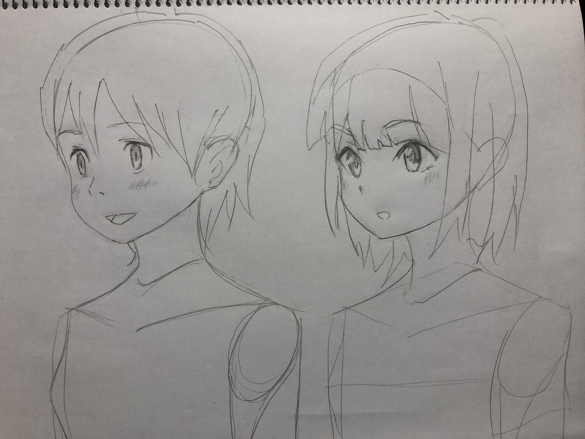 素体錬成とキャラ乗せ(o'ω'o)やはり、ディテールは観て描くに尽きる。土台さえモノに出来れば何でも描ける。 