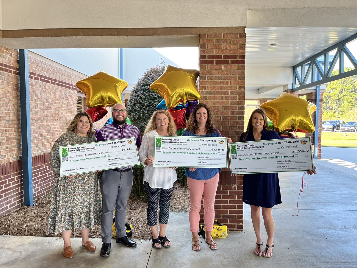 CarverES_RH's tweet photo. So proud of these dedicated  teachers who received Bright Ideas Grants! @CarverES_RH  is so grateful for our partnership with @CoastalElecCoop! https://t.co/Yws22sKn0P