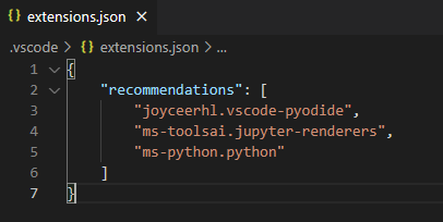 Did you know that you can recommend users download specific extensions when they launch a repo on github.dev?

All you have to do is add the extensions' names to an extensions.json file (see below), &amp; place it in your repo's .vscode directory.
github.dev/dynamicwebpaig…