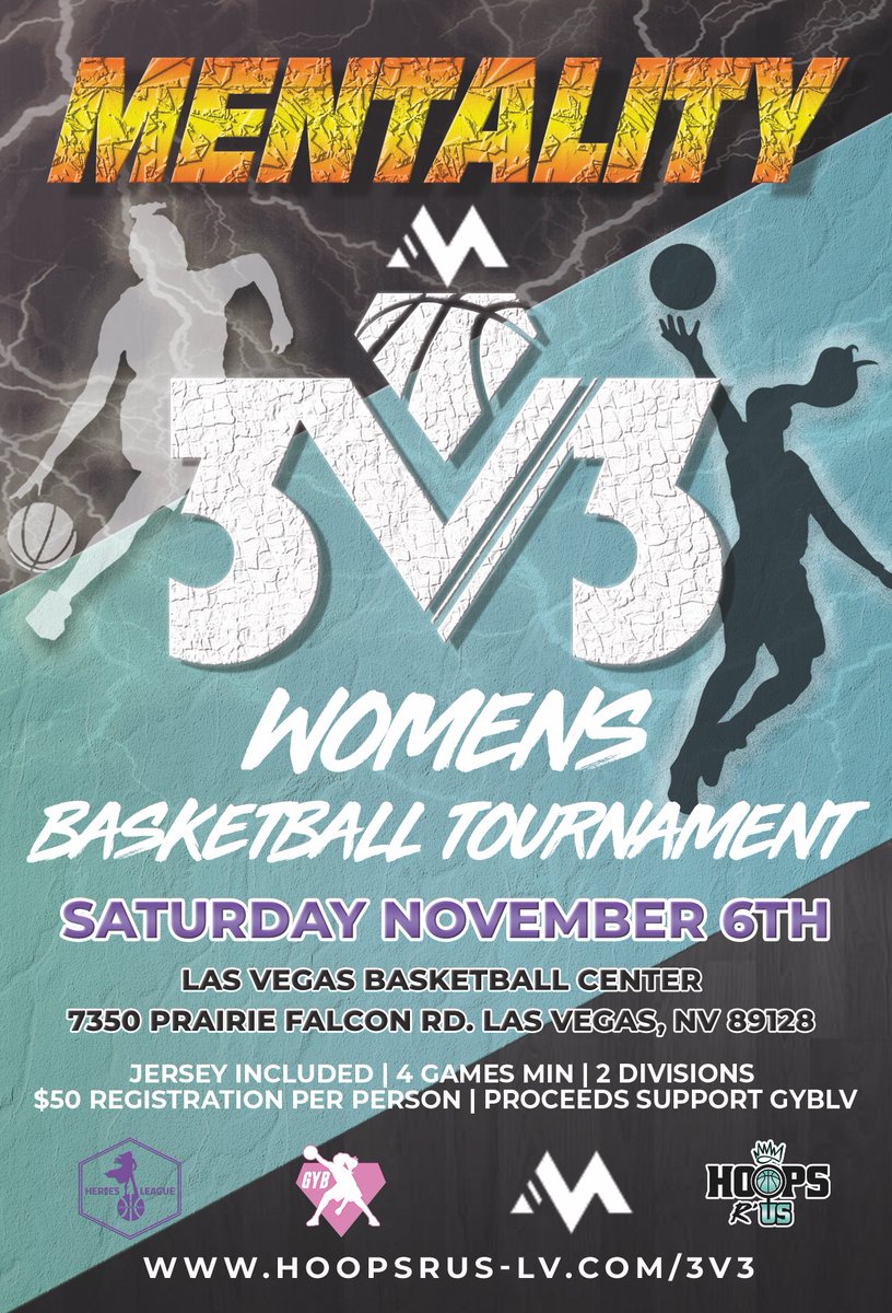GYBLV's tweet photo. Time to bring the squad out! 

Come out and play some 3v3

🏀November 6
🏀$50 a team
🏀3 games
🏀all proceeds go to GYBLV! 

#hooplikeagirl #itsourgametoo #Hertimetoplay https://t.co/22MQ2ts677