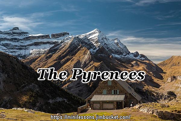 ProfJimBucket's tweet photo. The Pyrenees: 310 mile (nearly 500 km) mountain chain with a max altitude of 11,168 ft (3,404 meters), located between France and Spain, with the microstate of Andorra in between. The Pyrenees separate the Iberian Peninsula (Spain and Portugal) from the rest of Europe. #Geography https://t.co/pAOjZ6sCMt