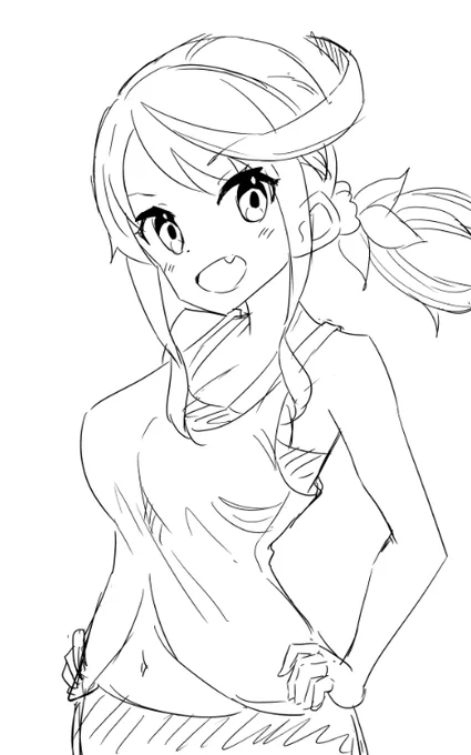絵柄研究中で試しにミチカと地味子描いてみた。一日ごとに絵柄が変わっていく。 