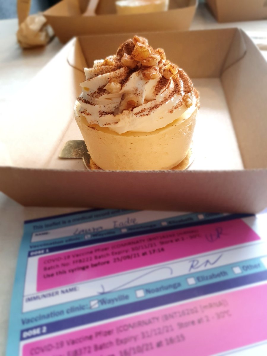 💪💉 I'm now fully vaccinated for myself, my family and my community and very much enjoyed my celebratory German Apple Cheesecake