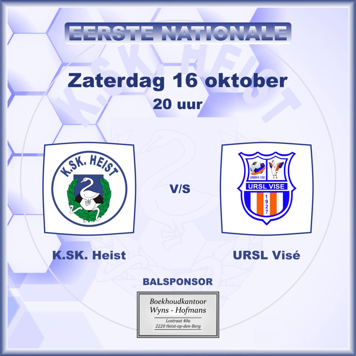 KSKHeist2948's tweet photo. M A T C H D A Y ! ! !
Vanavond ontvangen we URSL Visé.
Voor aanvang van de wedstrijd is er de jaarlijkse voorstelling van onze Jeugd, G- en Damesploegen.
#kskheist #urslvisé #heivis #1stenationale https://t.co/nsdQCqbXV5